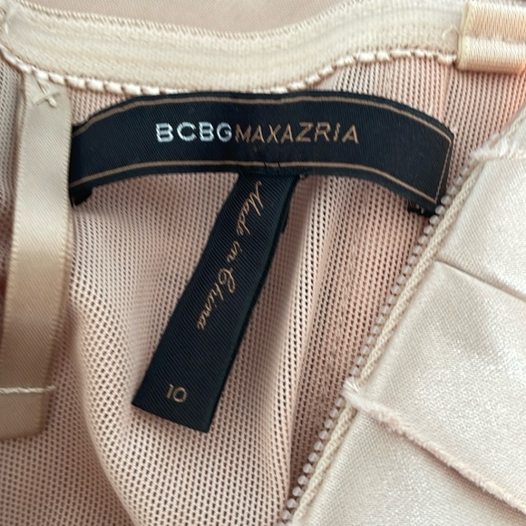 Floor length BCBG champagne gown. - Picture 4 of 13